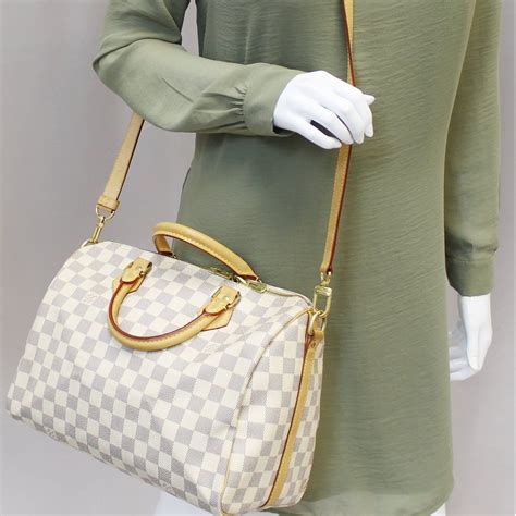 louis vuitton speedy bandouliere 30 damier azur